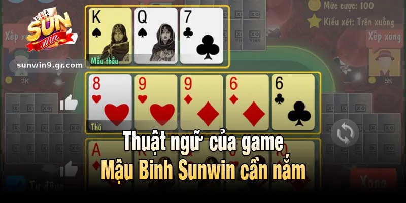 Thuật ngữ của game Mậu Binh Sunwin cần nắm